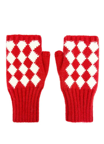 Women's Fingerless Gloves Winter Warm Soft Cosy Knitted Wrist Warmers Gloves