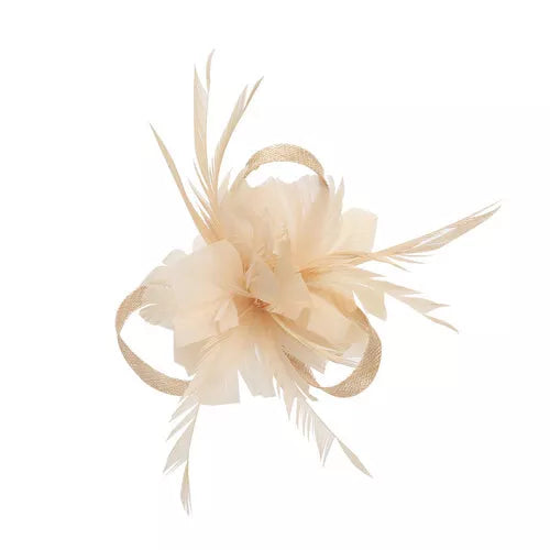 Small Flower Fascinator Hair Clip Feathers Mini Top Hat Wedding Royal Ascot Race