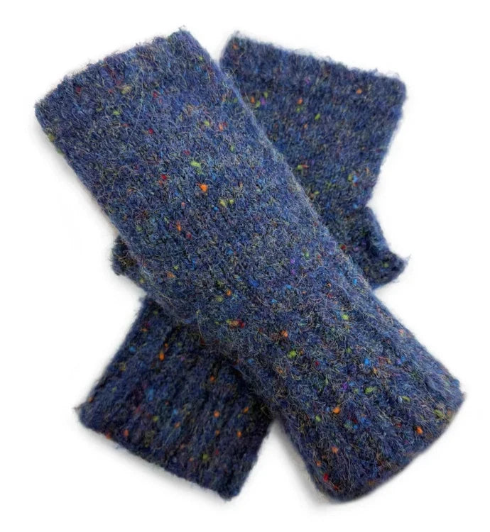 Women's Fingerless Gloves Wool Blend Winter Soft Knitted Wrist Warmers Gloves