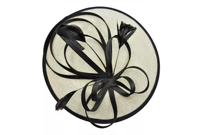 Satin Loops Hatinator Wedding Fascinator Headband Clip Circle Hat Races Royal Ascot