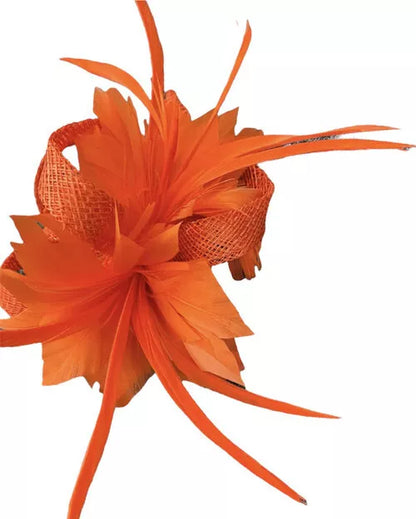 Small Flower Feather Fascinator Hair Clip Headpiece Wedding Hat Ladies Day Proms Party Race Royal Ascot