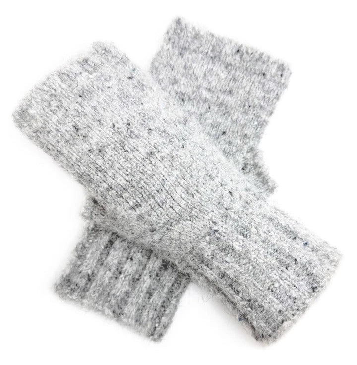 Women's Fingerless Gloves Wool Blend Winter Soft Knitted Wrist Warmers Gloves