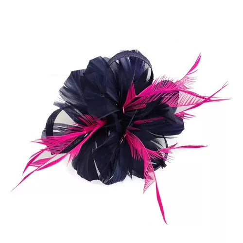 Small Flower Fascinator Hair Clip Feathers Mini Top Hat Wedding Royal Ascot Race