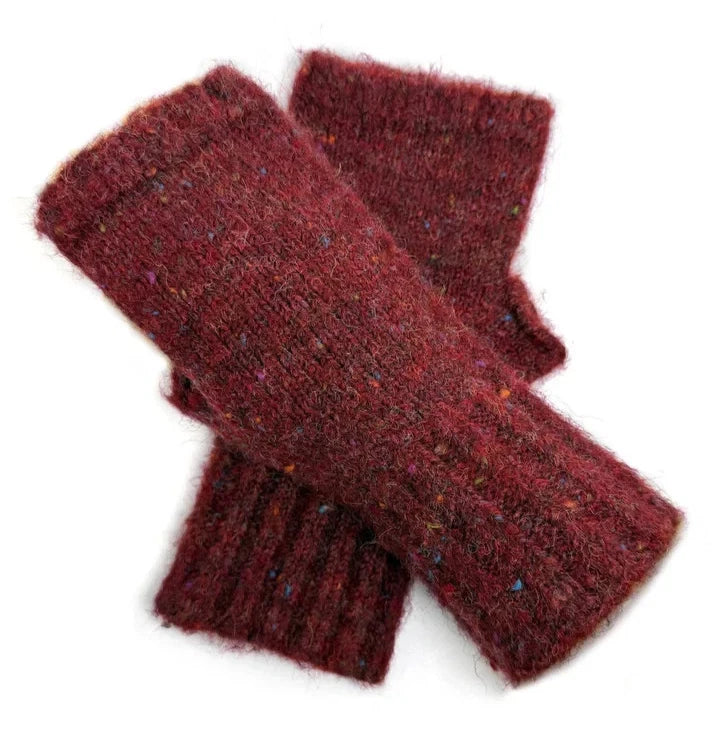 Women's Fingerless Gloves Wool Blend Winter Soft Knitted Wrist Warmers Gloves