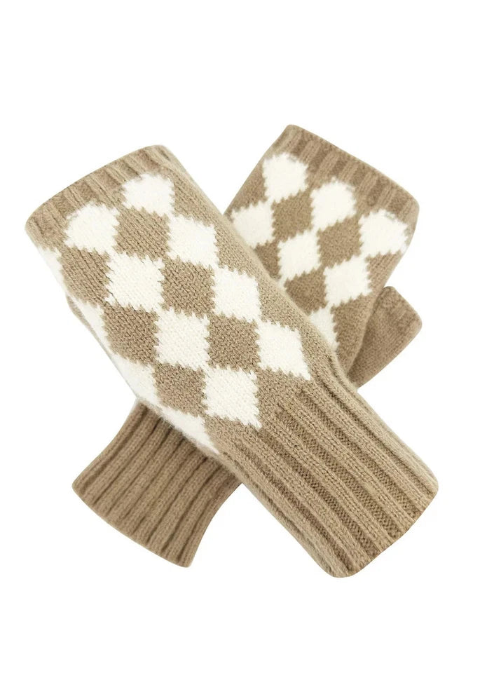 Women's Fingerless Gloves Winter Warm Soft Cosy Knitted Wrist Warmers Gloves