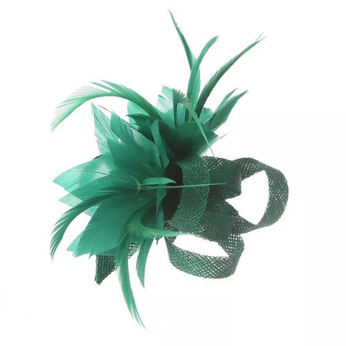 Small Flower Feather Fascinator Hair Clip Headpiece Wedding Hat Ladies Day Proms Party Race Royal Ascot