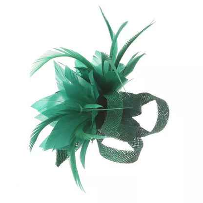 Small Flower Feather Fascinator Hair Clip Headpiece Wedding Hat Ladies Day Proms Party Race Royal Ascot
