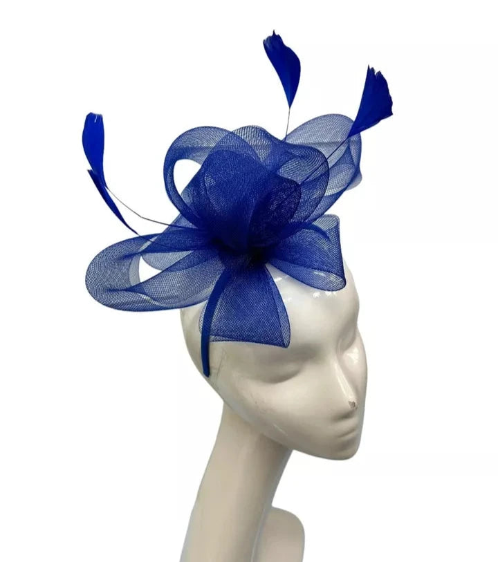 Looped Fascinator Headband Clip Feather Hat Wedding Party Race Royal Ascot