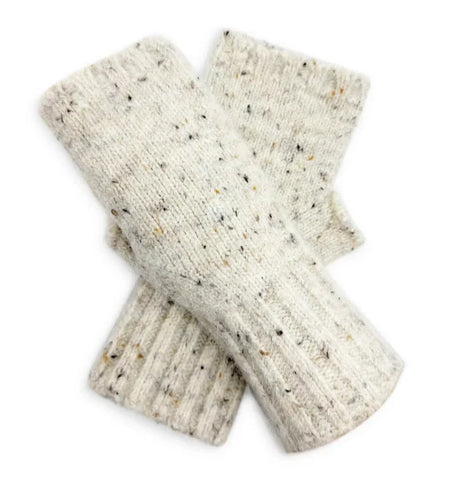 Women's Fingerless Gloves Wool Blend Winter Soft Knitted Wrist Warmers Gloves