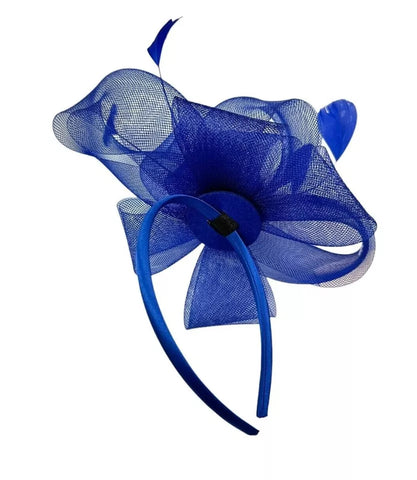 Looped Fascinator Headband Clip Feather Hat Wedding Party Race Royal Ascot