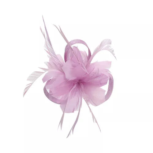 Small Flower Fascinator Hair Clip Feathers Mini Top Hat Wedding Royal Ascot Race