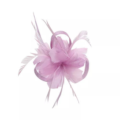 Small Flower Fascinator Hair Clip Feathers Mini Top Hat Wedding Royal Ascot Race