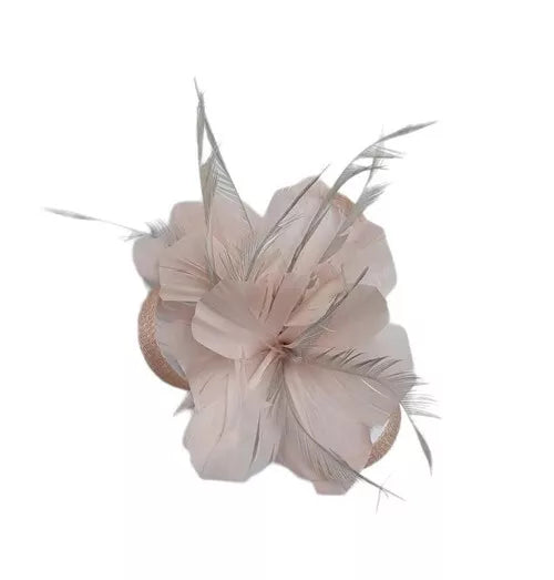 Small Flower Fascinator Hair Clip Feathers Mini Top Hat Wedding Royal Ascot Race