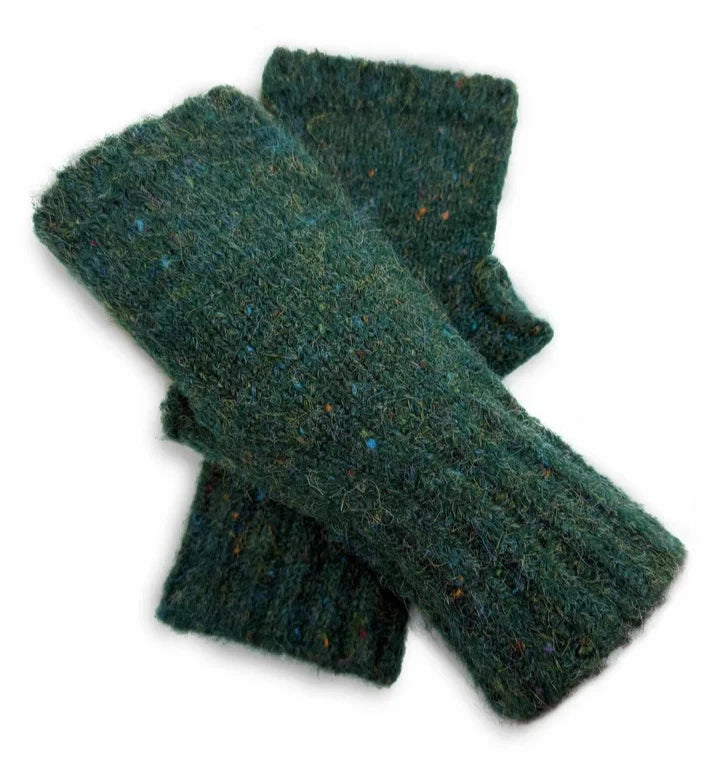 Women's Fingerless Gloves Wool Blend Winter Soft Knitted Wrist Warmers Gloves