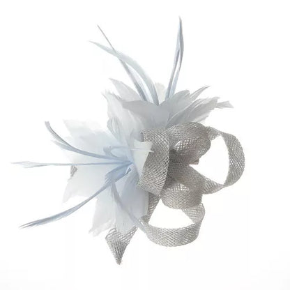 Small Flower Feather Fascinator Hair Clip Headpiece Wedding Hat Ladies Day Proms Party Race Royal Ascot