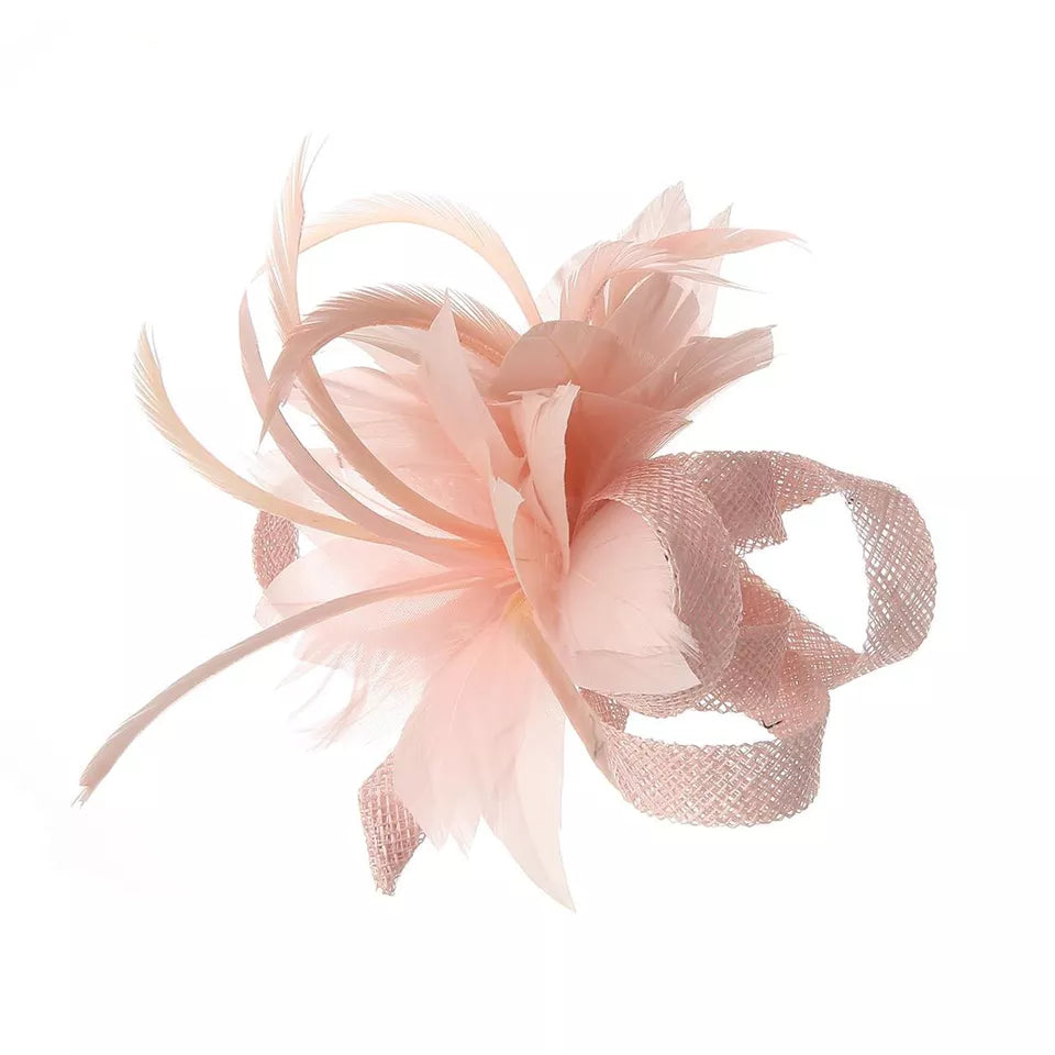 Small Flower Feather Fascinator Hair Clip Headpiece Wedding Hat Ladies Day Proms Party Race Royal Ascot