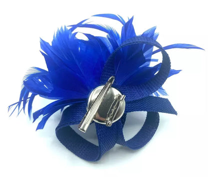 Small Flower Feather Fascinator Hair Clip Headpiece Wedding Hat Ladies Day Proms Party Race Royal Ascot