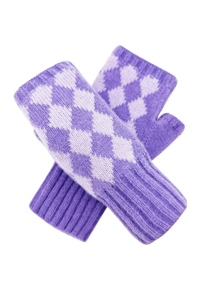 Women's Fingerless Gloves Winter Warm Soft Cosy Knitted Wrist Warmers Gloves