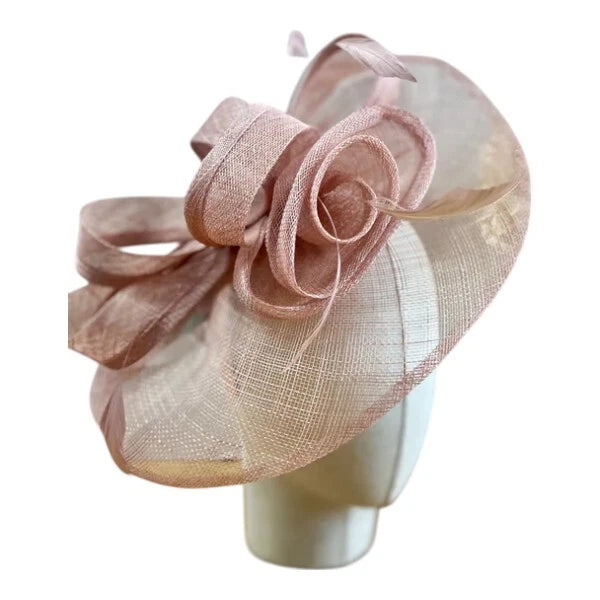 Womens Large Wedding Fascinator Headband Clip Flower Feather Hat Ladies Day Races Royal Ascot