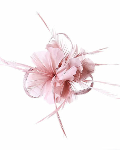 Small Flower Fascinator Hair Clip Feathers Mini Top Hat Wedding Royal Ascot Race