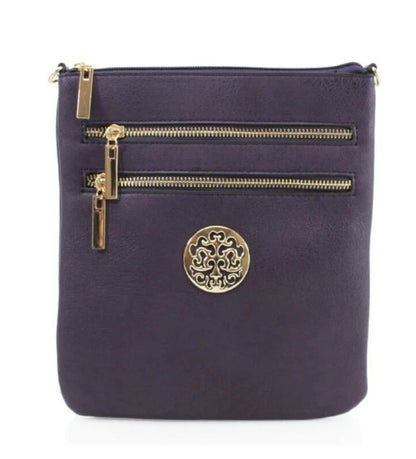 Women's Front Zipped Across Body Bag Messenger Bag Ladies Shoulder Over Bags Detachable Handbags
