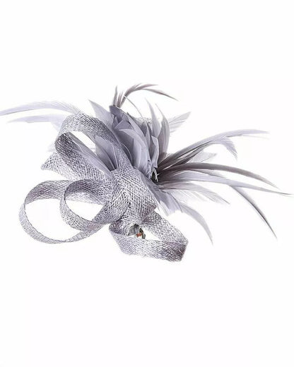 Small Flower Feather Fascinator Hair Clip Headpiece Wedding Hat Ladies Day Proms Party Race Royal Ascot