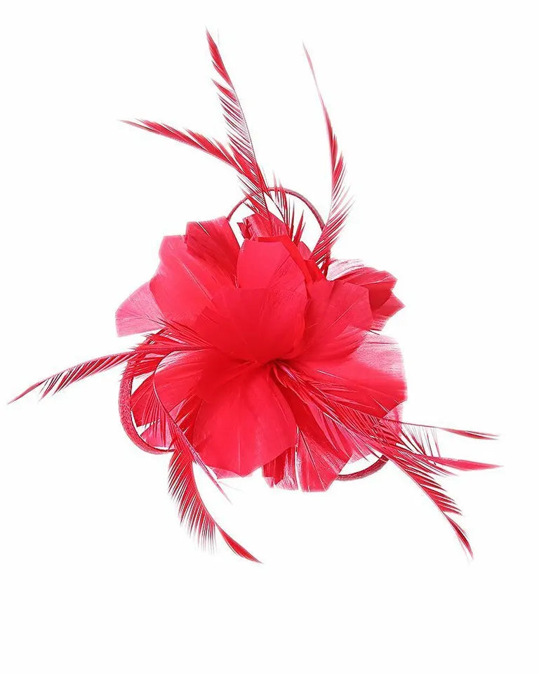 Small Flower Fascinator Hair Clip Feathers Mini Top Hat Wedding Royal Ascot Race