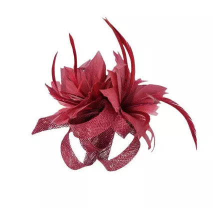 Small Flower Feather Fascinator Hair Clip Headpiece Wedding Hat Ladies Day Proms Party Race Royal Ascot