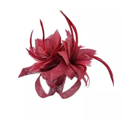 Small Flower Feather Fascinator Hair Clip Headpiece Wedding Hat Ladies Day Proms Party Race Royal Ascot