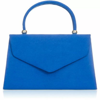 Faux Suede Clutch Bag Grab Top Handle Evening Party Handbag For Women
