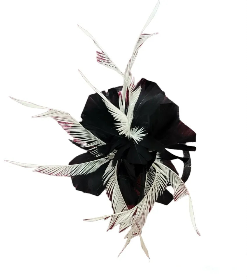 Small Flower Fascinator Hair Clip Feathers Mini Top Hat Wedding Royal Ascot Race