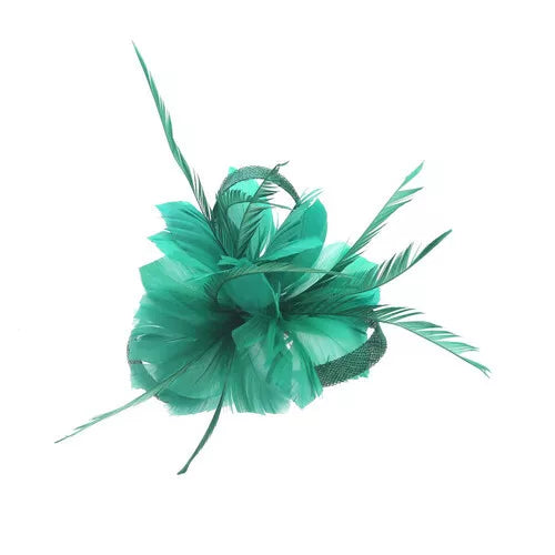 Small Flower Fascinator Hair Clip Feathers Mini Top Hat Wedding Royal Ascot Race