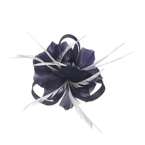 Small Flower Fascinator Hair Clip Feathers Mini Top Hat Wedding Royal Ascot Race