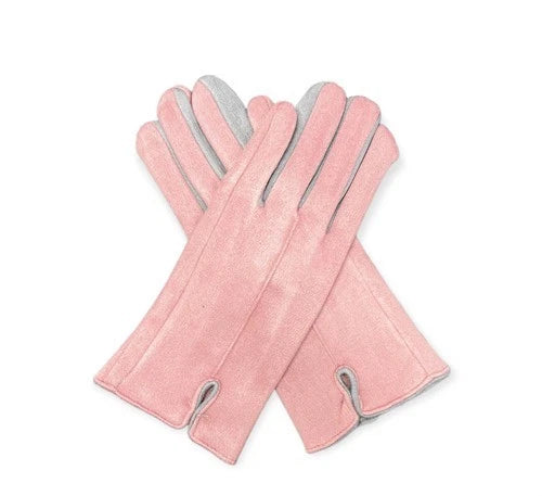 Women's Winter Gloves Fleece Faux Suede Gloves Ladies Warm Gloves Thermal Soft Lined Fashion Gloves