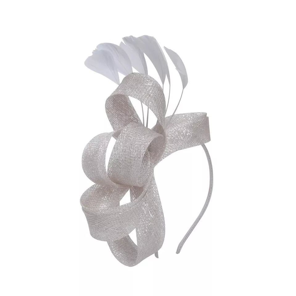 Shiny Loops Bow Sinamay Headband Fascinator Wedding Races