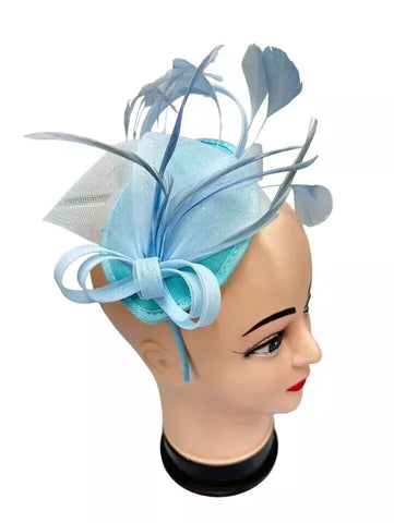 Feathers Flower Sinamy Curl Headband Hat Fascinator