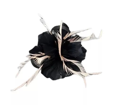 Small Flower Fascinator Hair Clip Feathers Mini Top Hat Wedding Royal Ascot Race