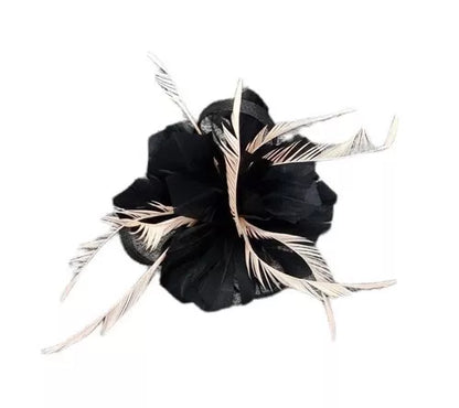 Small Flower Fascinator Hair Clip Feathers Mini Top Hat Wedding Royal Ascot Race