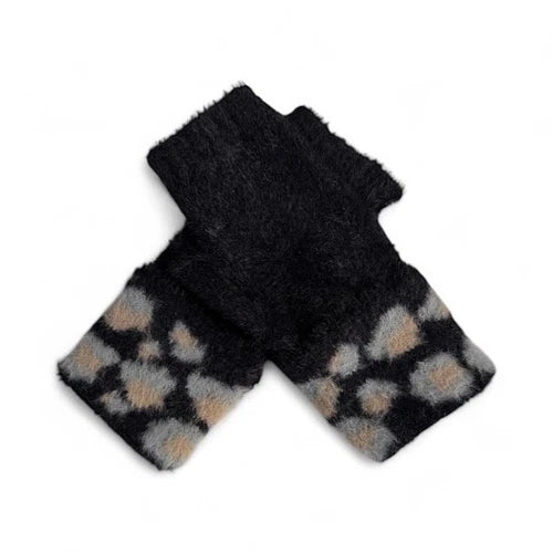 Women's Cashmere Blend Soft Fingerless Gloves Winter Warm Mittens Fashion Gloves