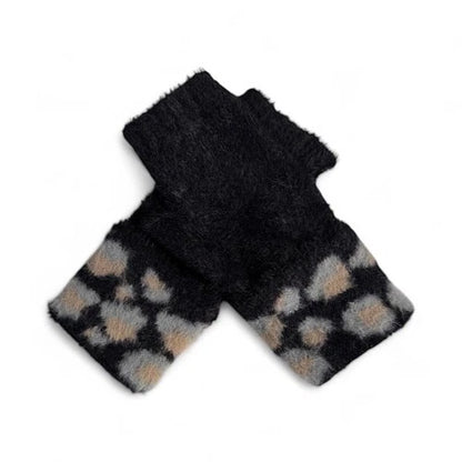 Women's Cashmere Blend Soft Fingerless Gloves Winter Warm Mittens Fashion Gloves