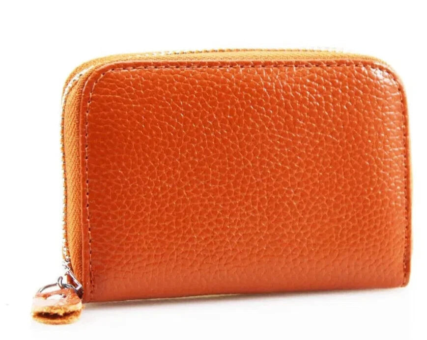 Women's Plain Leather Purse Ladies Card Holder Wallet Zip Pocket Purse Handbag