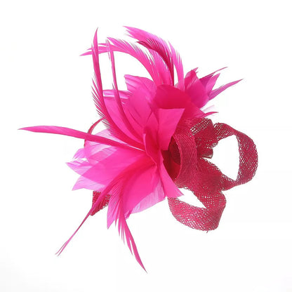 Small Flower Feather Fascinator Hair Clip Headpiece Wedding Hat Ladies Day Proms Party Race Royal Ascot