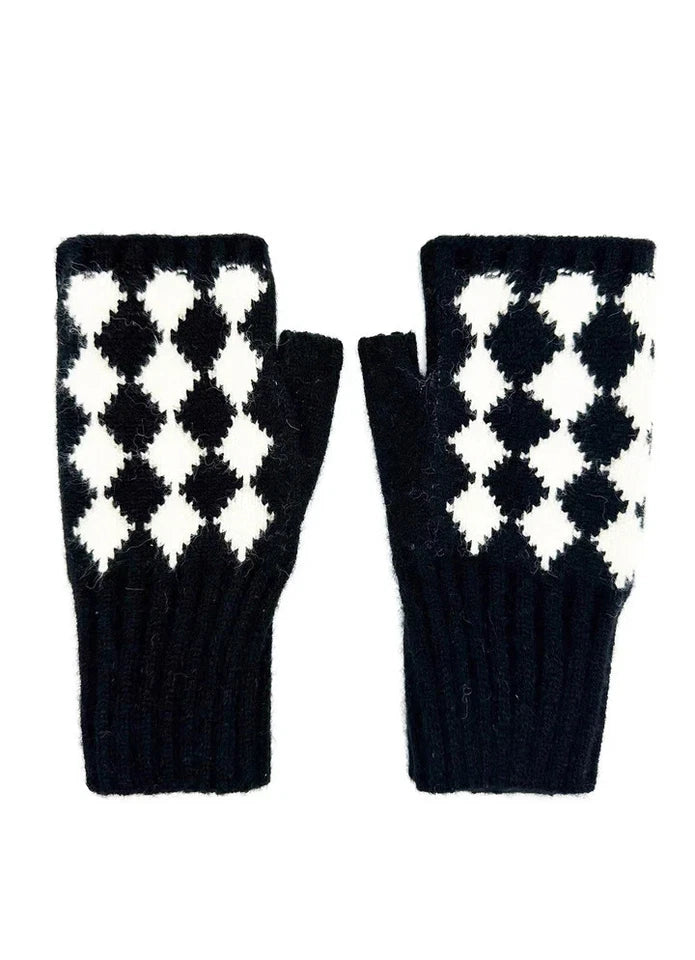 Women's Fingerless Gloves Winter Warm Soft Cosy Knitted Wrist Warmers Gloves