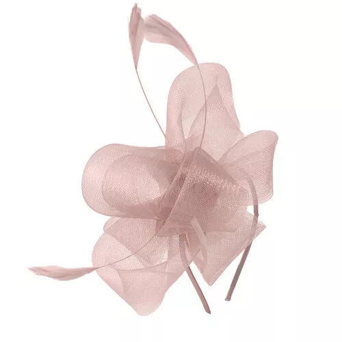 Looped Fascinator Headband Clip Feather Hat Wedding Party Race Royal Ascot