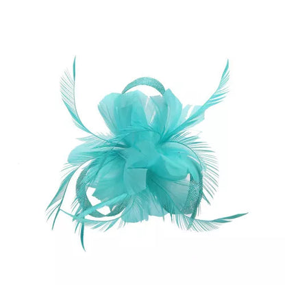 Small Flower Fascinator Hair Clip Feathers Mini Top Hat Wedding Royal Ascot Race