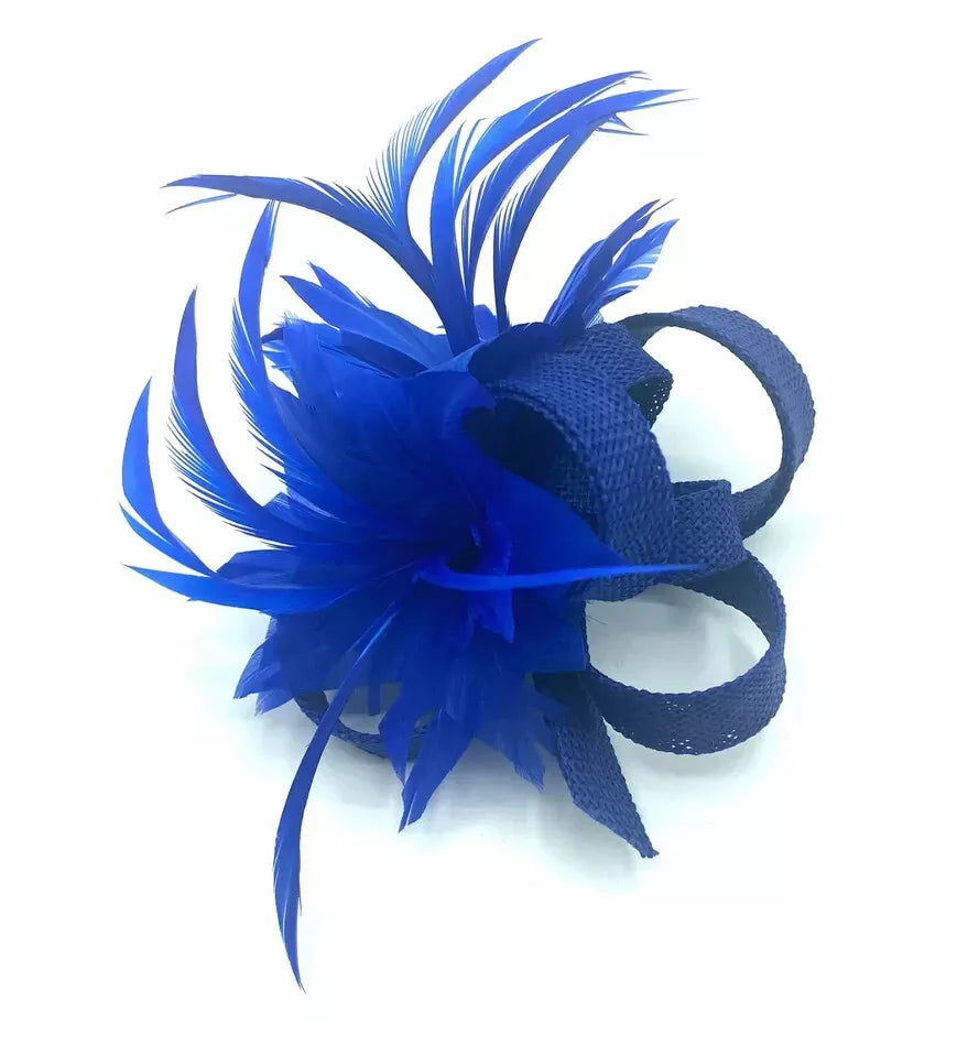 Small Flower Feather Fascinator Hair Clip Headpiece Wedding Hat Ladies Day Proms Party Race Royal Ascot