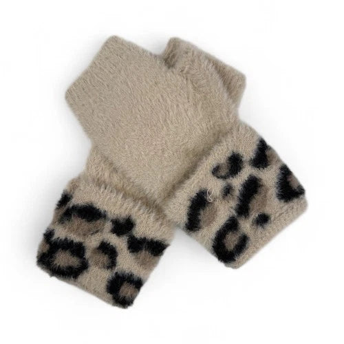 Women's Cashmere Blend Soft Fingerless Gloves Winter Warm Mittens Fashion Gloves