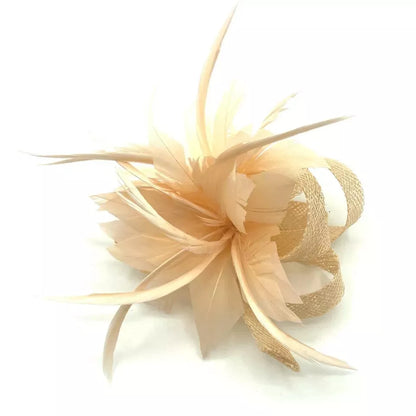 Small Flower Feather Fascinator Hair Clip Headpiece Wedding Hat Ladies Day Proms Party Race Royal Ascot