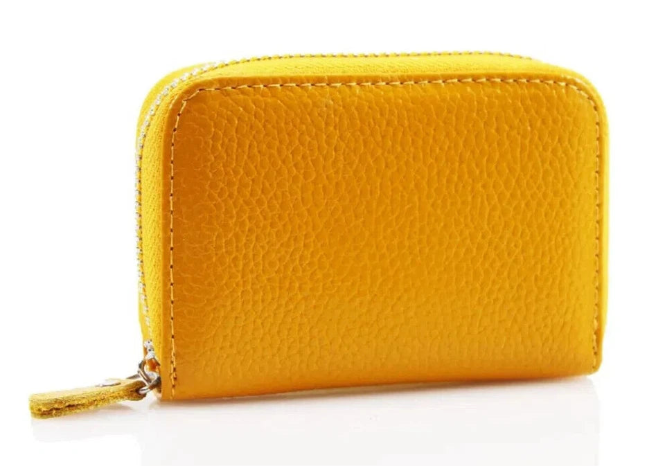 Women's Plain Leather Purse Ladies Card Holder Wallet Zip Pocket Purse Handbag