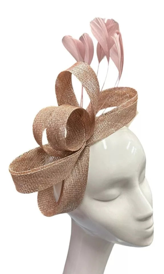 Shiny Loops Bow Sinamay Headband Fascinator Wedding Races